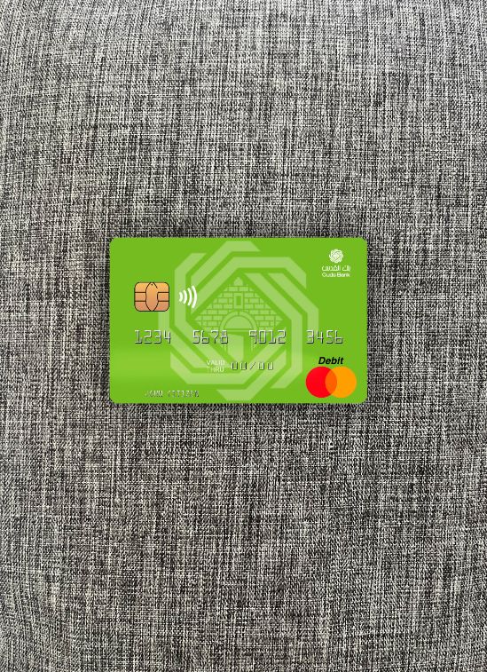 Download Palestine Al Quds Bank mastercard photolook front Photoshop template